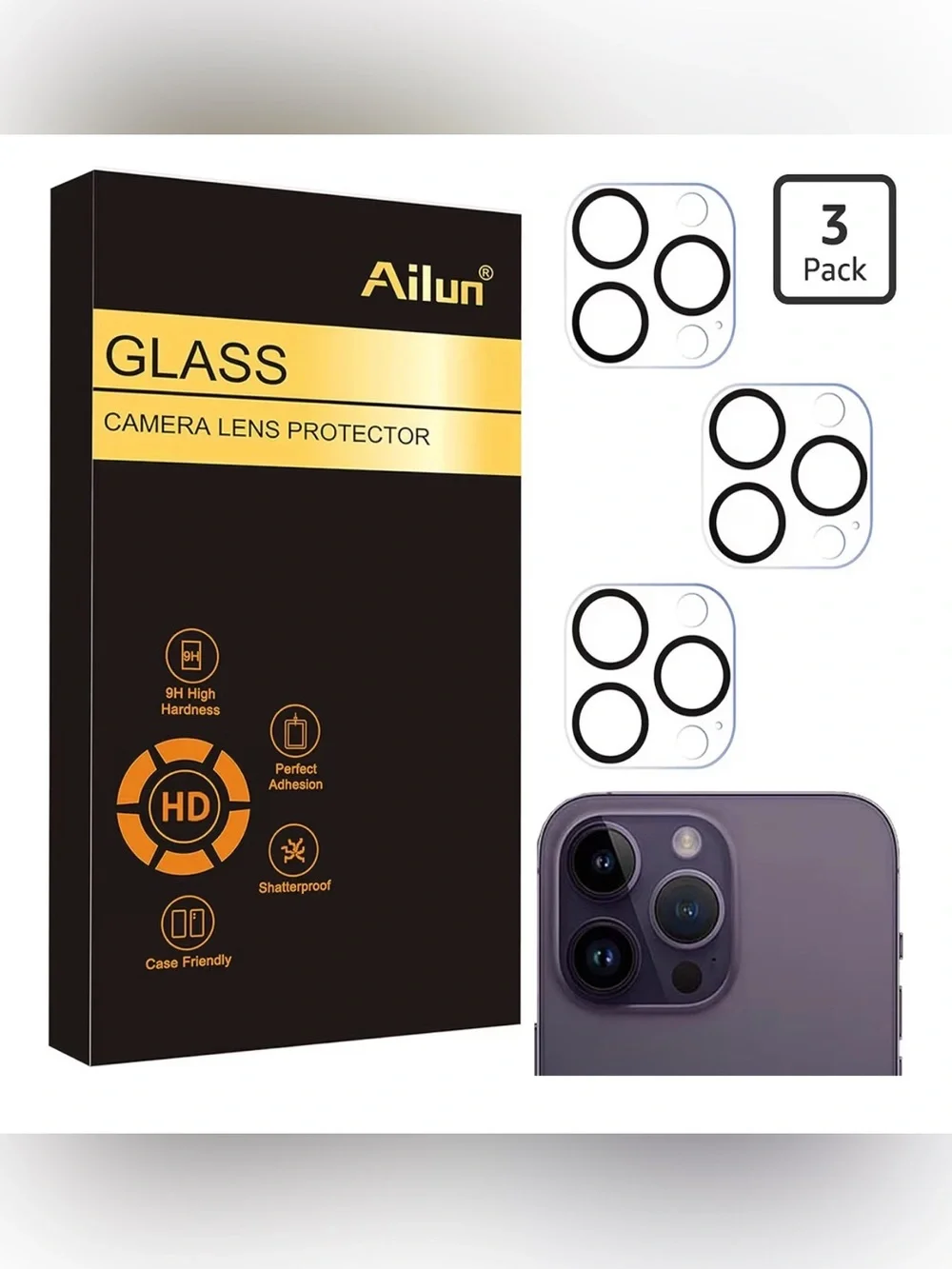 Camera Lens Glass Protectors for iPhones 16 & 14 Pro & iPhone 16 & 14 Pro Max